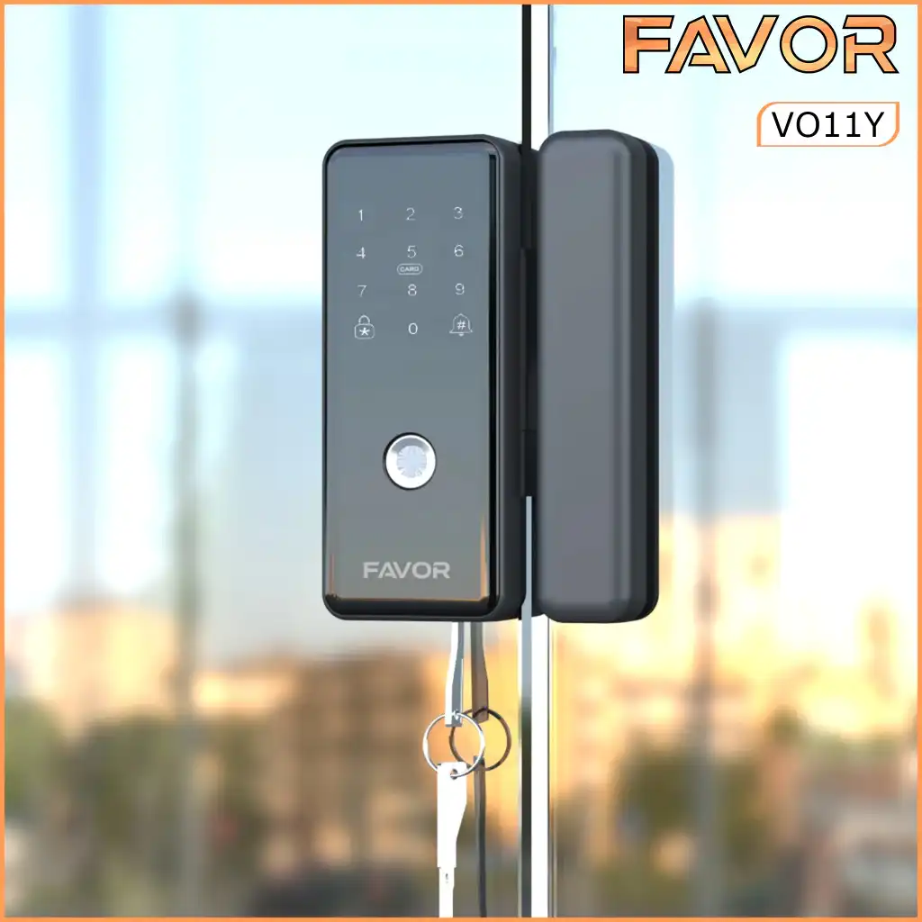 Smart Door Lock Favor VO11Y Pintu Kaca 02