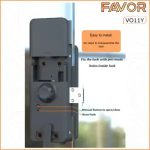 Smart Door Lock Favor VO11Y Pintu Kaca 06