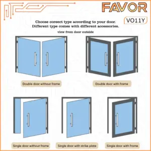 Smart Door Lock Favor VO11Y Pintu Kaca 07