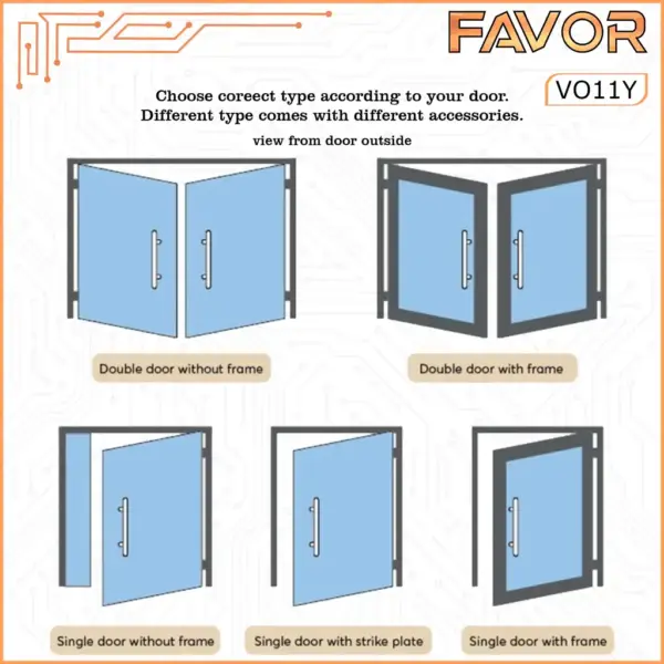 Smart Door Lock Favor VO11Y Pintu Kaca 07