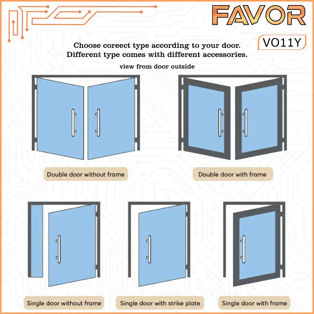 Smart Door Lock Favor VO11Y Pintu Kaca 07