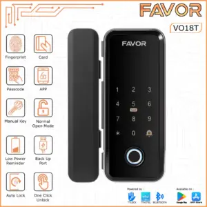 Smart Door Lock Pintu Kaca - Favor VO18T - 01
