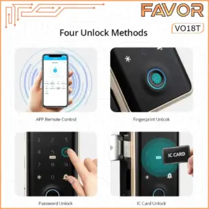 Smart Door Lock Pintu Kaca - Favor VO18T - 04