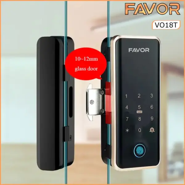 Smart Door Lock Pintu Kaca - Favor VO18T - 06