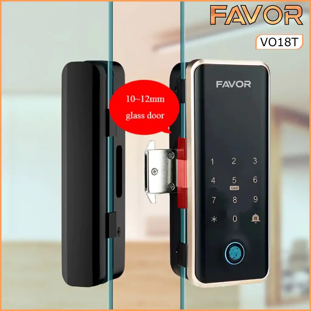 Smart Door Lock Pintu Kaca - Favor VO18T - 06