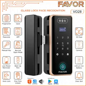 Smart Door Lock Pintu Kaca - Favor VO28 - 01