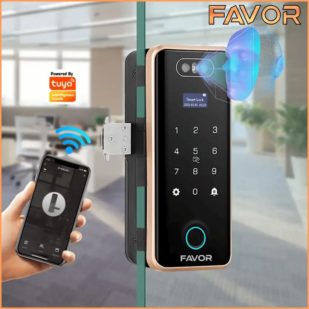 Smart Door Lock Pintu Kaca - Favor VO28 - 02