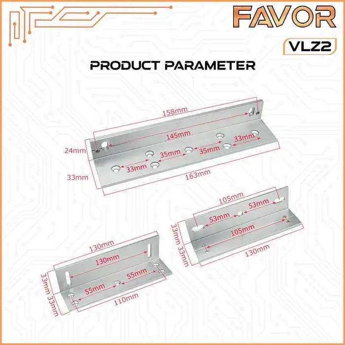Bracket ZL Magnetic Lock 180 kg - Favor VLZ2 02