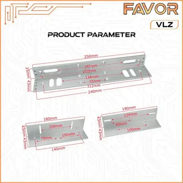 Bracket ZL Magnetic Lock 280 kg - Favor VLZ 02