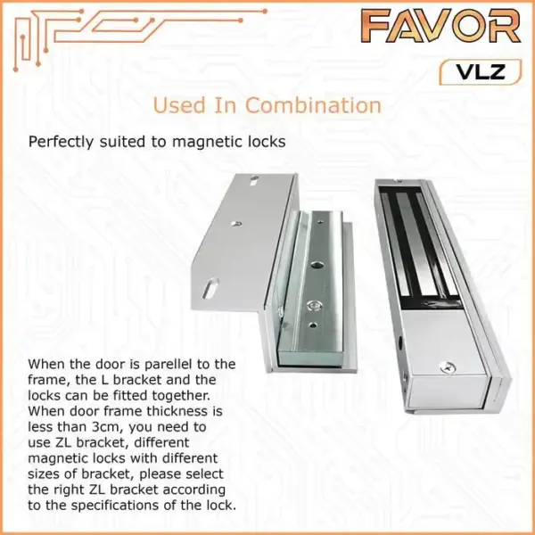Bracket ZL Magnetic Lock 280 kg - Favor VLZ 08