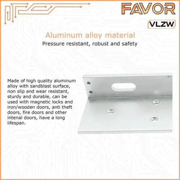 Bracket ZL Waterproof Magnetic Lock 280 kg - Favor VLZW 04