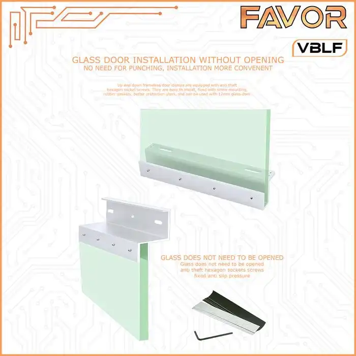 Bracket ZU Frameless Magnetic Lock 280 kg - Favor VBLF 05