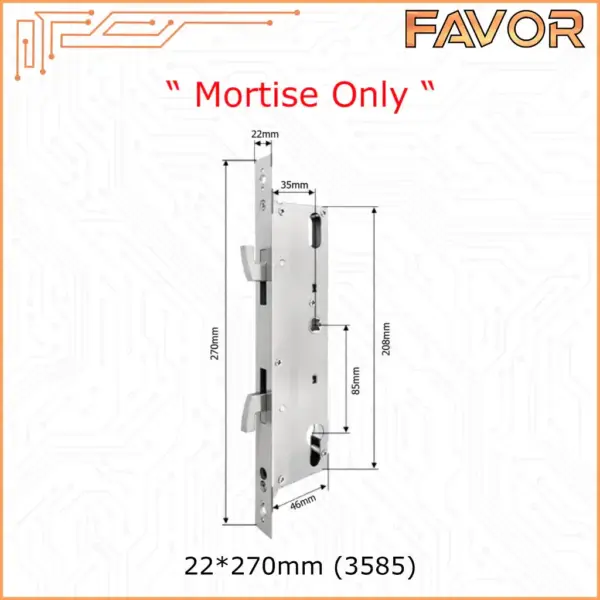 FAVOR Mortise Smart Door Lock Swing - Sliding - Deadbolt - SingleLatch 02