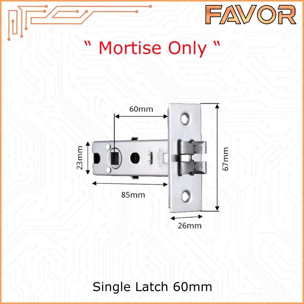 FAVOR Mortise Smart Door Lock Swing - Sliding - Deadbolt - SingleLatch 03