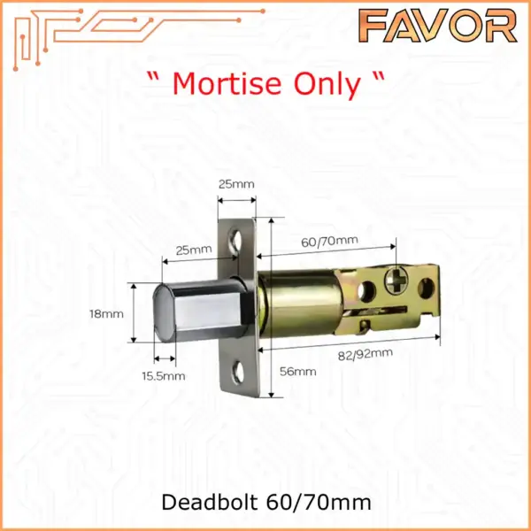 FAVOR Mortise Smart Door Lock Swing - Sliding - Deadbolt - SingleLatch 04