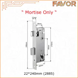 FAVOR Mortise Smart Door Lock Swing - Sliding - Deadbolt - SingleLatch 05