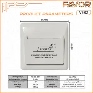 Hotel Energy Saver Switch - Favor VES2 03
