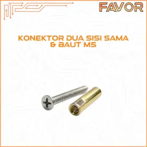 Konektor Penghubung Mur Smart Door Lock Favor - Dua Sisi Sama + Baut M5