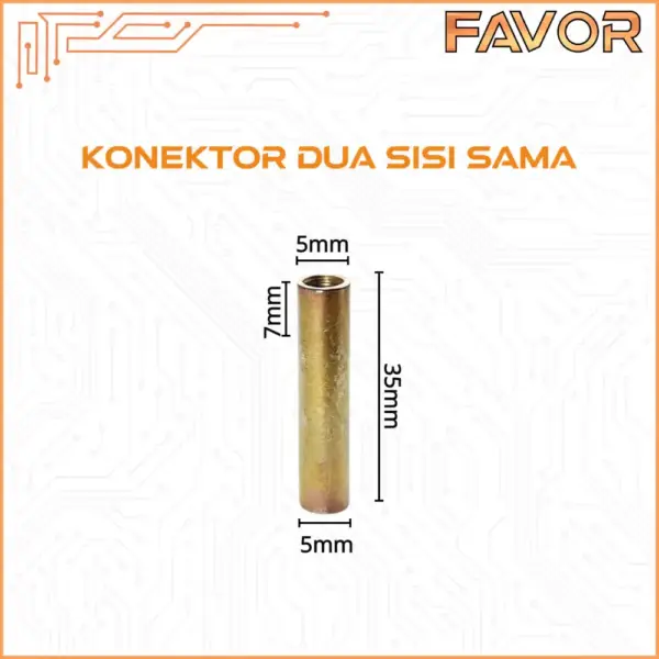 Konektor Penghubung Mur Smart Door Lock Favor - Dua Sisi Sama