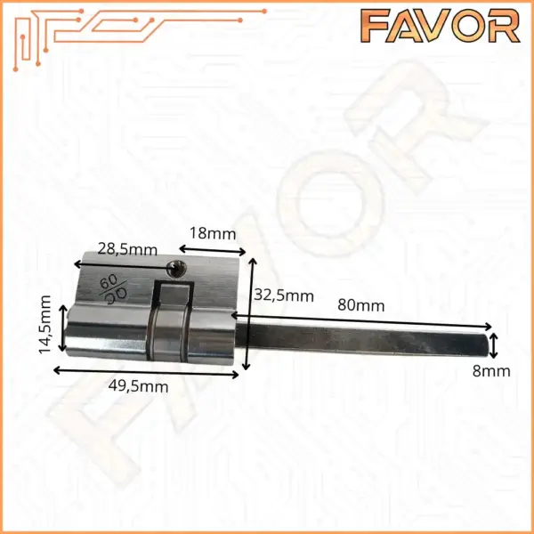 Kunci Cylinder Manual Automatic untuk Smart Face Lock 02