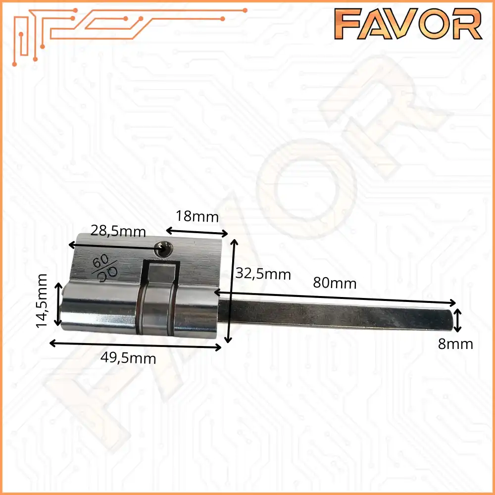 Kunci Cylinder Manual Automatic untuk Smart Face Lock 02