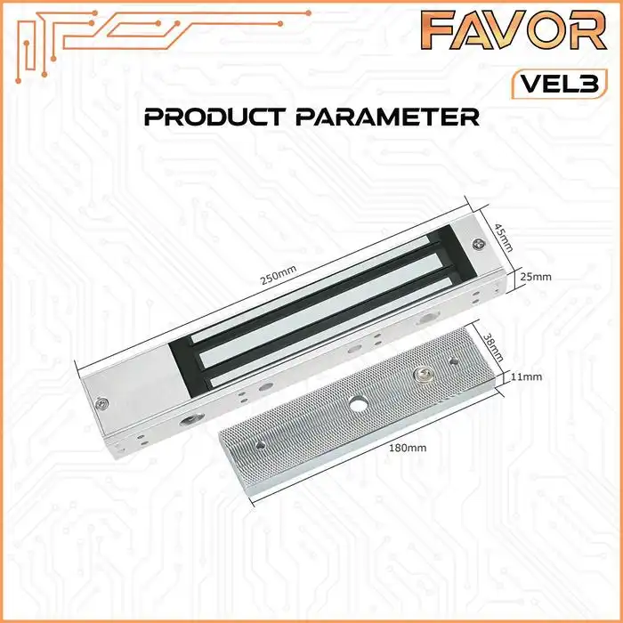 Magnetic Lock 280 kg - Favor VEL3 - Emlock 02