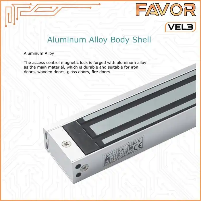 Magnetic Lock 280 kg - Favor VEL3 - Emlock 04