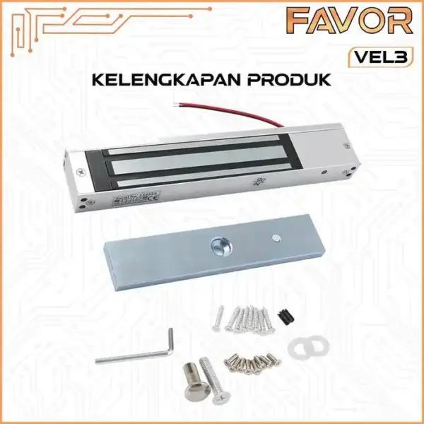 Magnetic Lock 280 kg - Favor VEL3 - Emlock 06