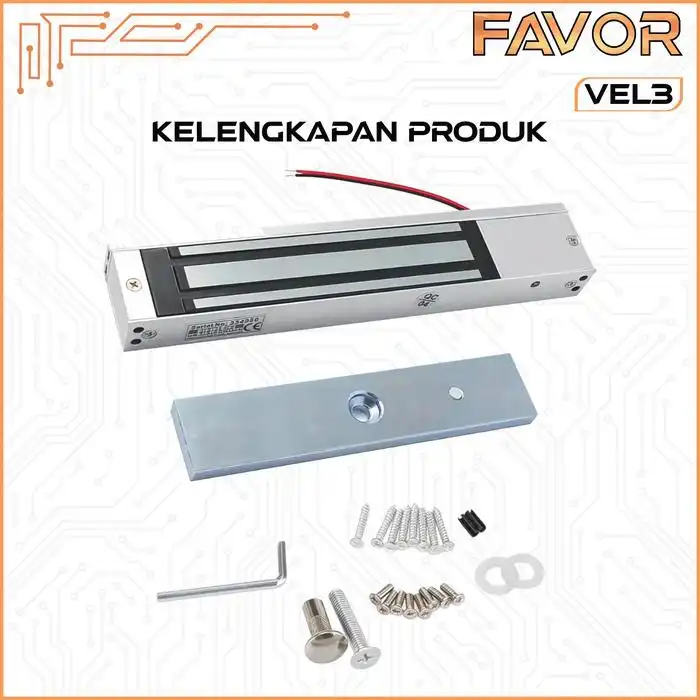 Magnetic Lock 280 kg - Favor VEL3 - Emlock 06