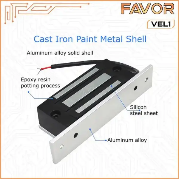 Magnetic Lock 60 kg - Favor VEL1 03
