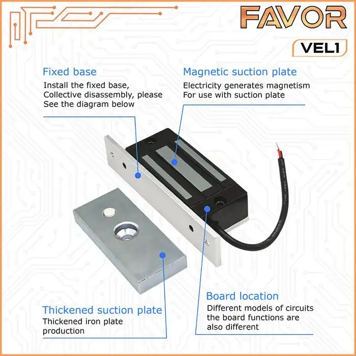 Magnetic Lock 60 kg - Favor VEL1 05