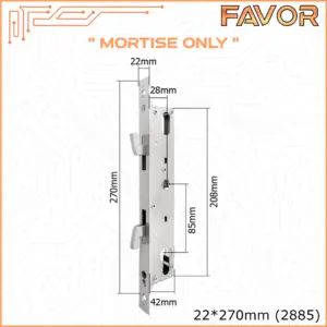 Mortise Smart Door Lock Favor - Sliding 22x270mm 2885