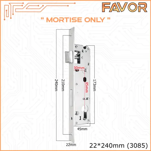 Mortise Smart Door Lock Favor - Swing - Sliding - Deadbolt - Single latch