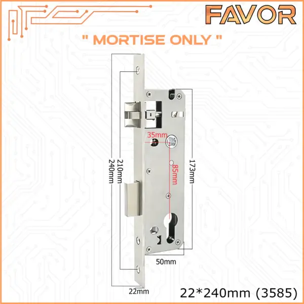 Mortise Smart Door Lock Favor - Swing - Sliding - Deadbolt - Single latch