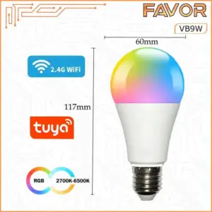 Smart Bulb Lamp 10 Watt RGB + WW - WiFi - Favor 04