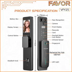 Smart Door Lock Favor FH25 - 3D Face Recognition 03