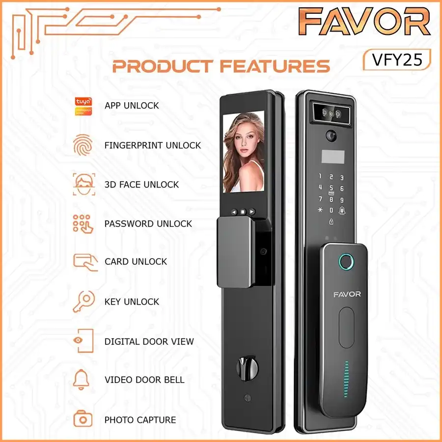 Smart Door Lock Favor FH25 - 3D Face Recognition 04
