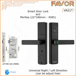 Smart Door Lock - Favor VA21T - Kunci Fingerprint -240mm 4585