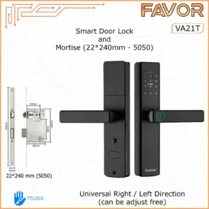 Smart Door Lock - Favor VA21T - Kunci Fingerprint -240mm 5050
