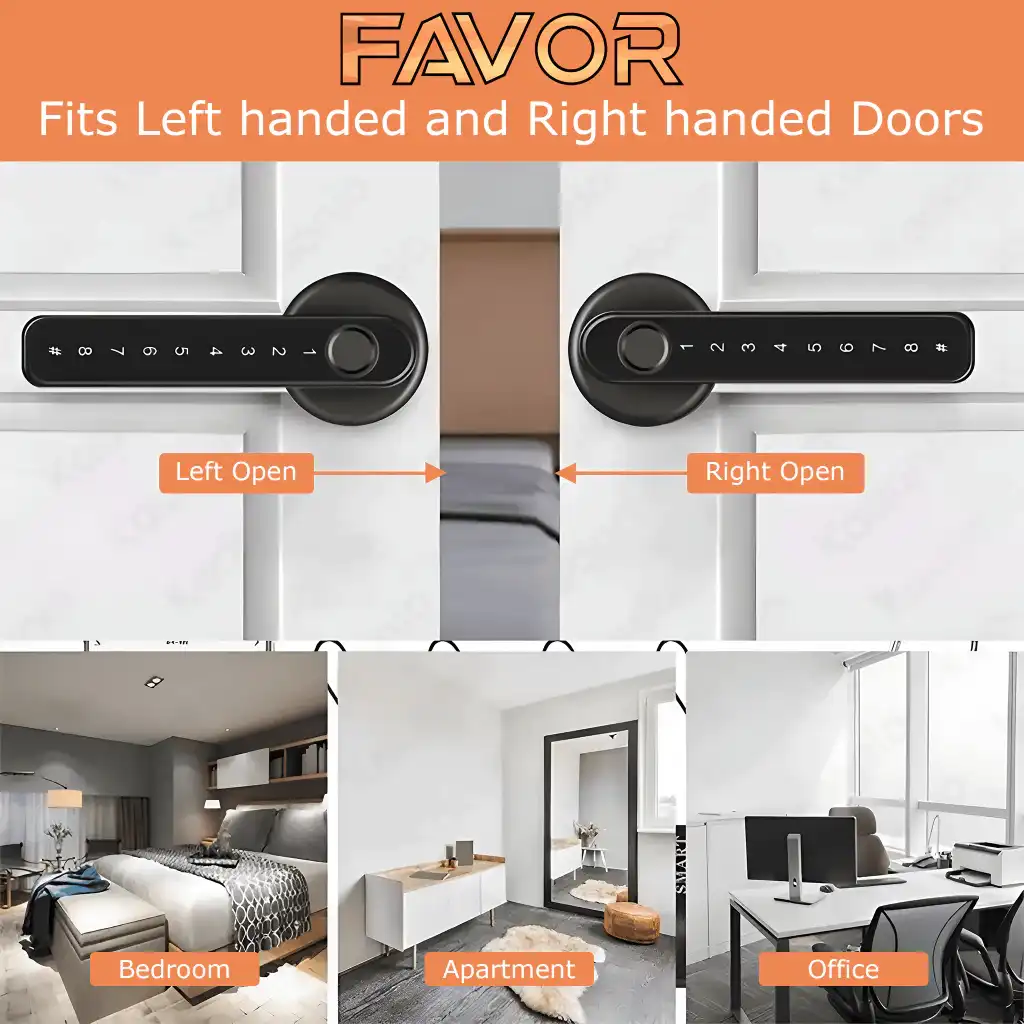 Smart Door Lock Favor VCT03 - Gagang Pintu Elektrik 05