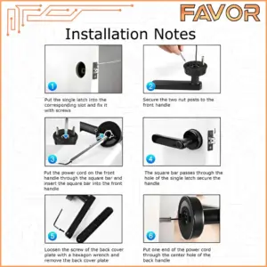 Smart Door Lock Favor VCT03 - Gagang Pintu Elektrik 06
