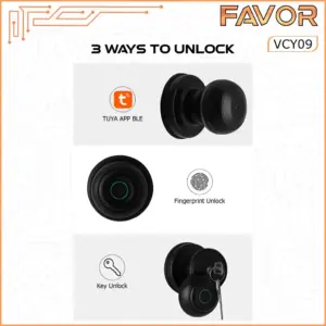 Smart Door Lock Favor VCY09 - Handle Knob 05