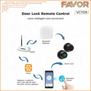 Smart Door Lock Favor VCY09 - Handle Knob 08