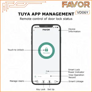 Smart Door Lock Favor VD06Y - Gagang Pintu Elektronik 06