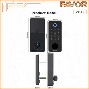 Smart Door Lock Favor VDT2 - Gagang Pintu Otomatis 02