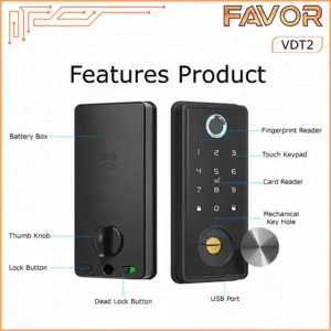 Smart Door Lock Favor VDT2 - Gagang Pintu Otomatis 03