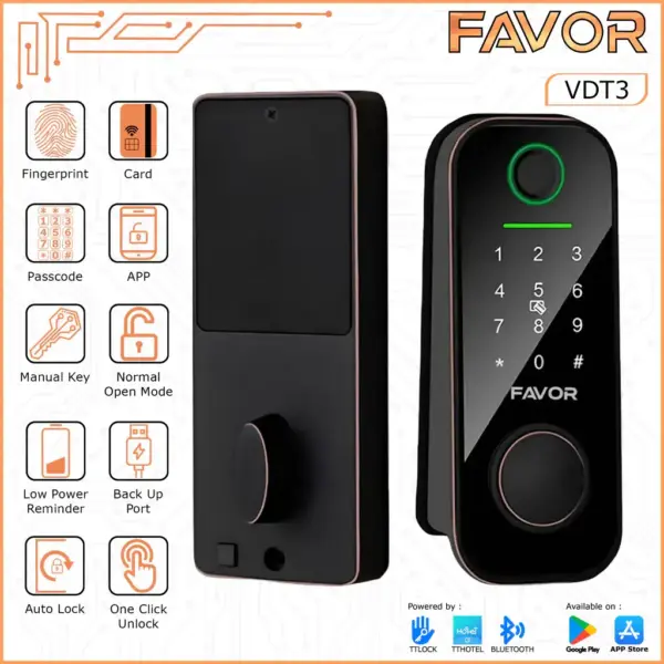 Smart Door Lock - Favor VDT3 - Deadbolt 01