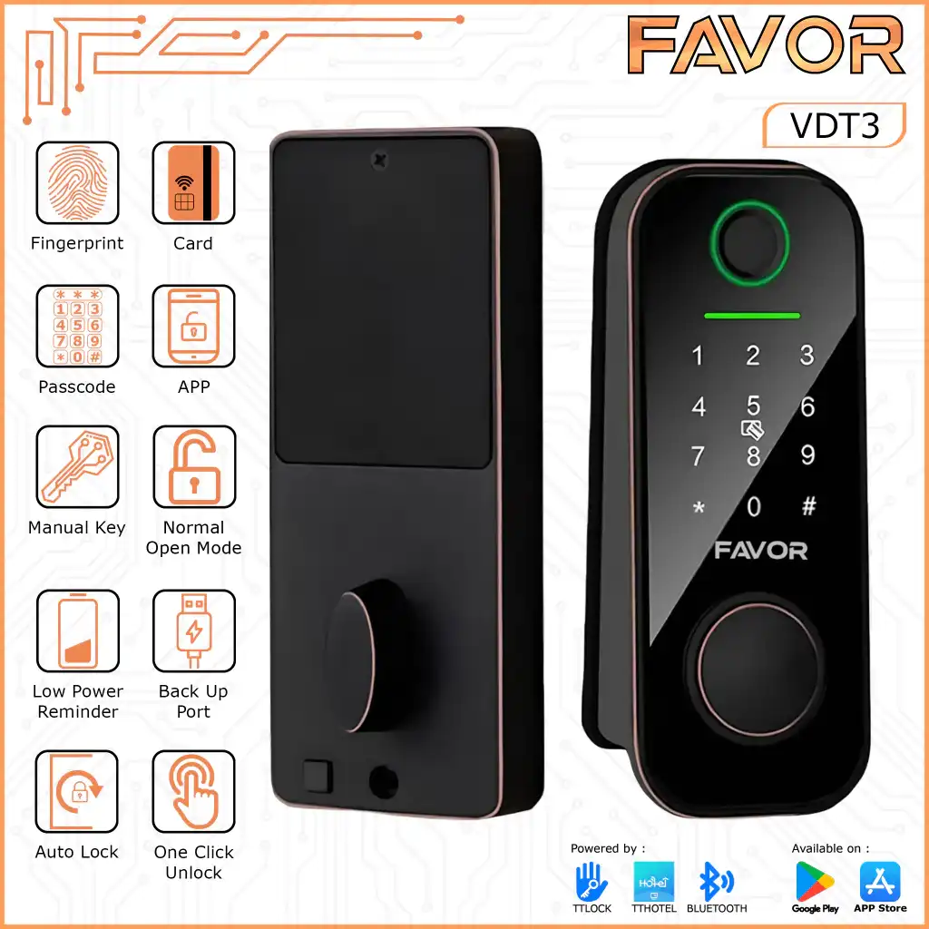 Smart Door Lock - Favor VDT3 - Deadbolt 01