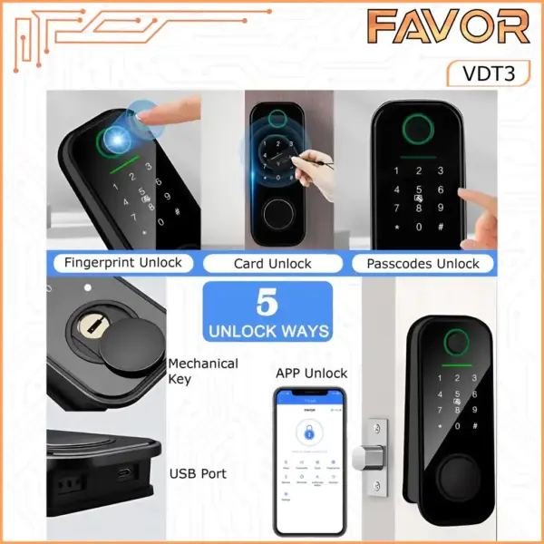 Smart Door Lock - Favor VDT3 - Deadbolt 04