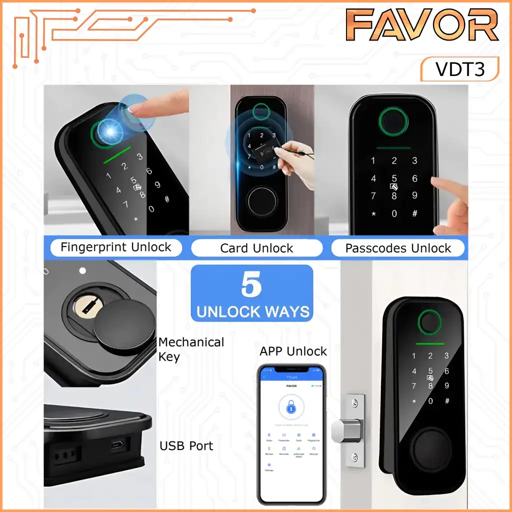 Smart Door Lock - Favor VDT3 - Deadbolt 04